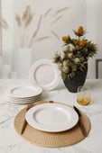 Keramika Beyaz İyonya Pasta Tabağı 22 Cm 6 Adet 006 - 1