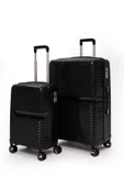Elatae Exclusive Pro Polipropilen Kırılmaz 2'li Valiz Seti Büyük Boy - Kabin Boy Siyah 5239 thumbnail 1