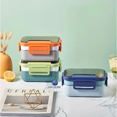 Vagonlife Çift Katmanlı Paslanmaz Çelik Öğle Yemeği Kutusu Lacivert BL20182 - 3