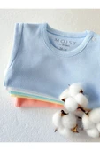 MOISY to babies Erkek Bebek Body, %100 Pamuk, Soft Yıkama, Kısa Kollu  5' li Paket - 4