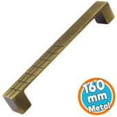 Mobilya Mutfak Çekmece Dolap Dolabı Kulpu Kulbu Kulpları Metal 160 mm Eskitme Antik Sarı thumbnail 1