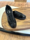 4226 SİYAH SÜET DETAYLI HAKİKİ DERİ ERKEK SNEAKERS - ERKEK SPOR AYAKKABI - 2