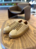 4226 BEJ NUBUK HAKİKİ DERİ ERKEK SNEAKERS - ERKEK SPOR AYAKKABI - 2