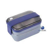 Vagonlife Lunch Box Çelik Gri-Mor Beslenme Kabı-Sefer Tası 1200 ml BL20183 - 1