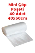 Balkan 40 Adet Rulo Mini Çöp Poşeti 40x50cm Çöp Torbası - 1