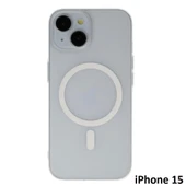 İphone 15 Tuna Buzlu Sert İnce Magsafe Telefon Kılıfı thumbnail 5