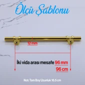 Mobilya Çekmece Mutfak Dolabı Dolap Kulpları Kulbu Kulpu Altın Gold Metal Kulp 96 mm-9.6 cm - 2