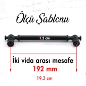 Mobilya Çekmece Metal Kulp Mutfak Dolap Dolabı Kapak Kulpları Kulbu Kulpu 192 mm 192 Cm Siyah thumbnail 3