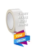 Balkan Hotmelt Kalite - 2 Adet - Güçlü Beyaz Renkli Koli Bandı 45mm X 100mt - 1