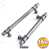 Mobilya Dolap Kapak Mutfak Çekmece Dolabı Kulpları Kulbu Kulpu Füme Metal Kulp 160 mm-16 cm thumbnail 6