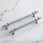 Mobilya Çekmece Mutfak Dolap Dolabı Kapak Kulpları Kulbu Kulpu Krom Metal Kulp 192 mm-19.2 cm thumbnail 2