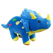 Triceratops Peluş Oyuncak Yastık - Kırmızı 40cm - 9