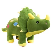 Triceratops Peluş Oyuncak Yastık - Kırmızı 40cm - 7