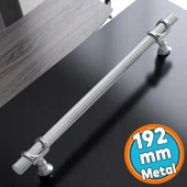 Mobilya Çekmece Mutfak Dolap Dolabı Kapak Kulpları Kulbu Kulpu Krom Metal Kulp 192 mm-19.2 cm thumbnail 1