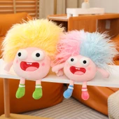 Sarı + Yeşil Saçlı Peluş Oyuncak Bebek - 35cm - 10