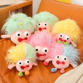 Sarı + Yeşil Saçlı Peluş Oyuncak Bebek - 35cm - 8