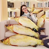 Balık Peluş Yastık Oyuncak - Kırmızı Balık 80cm - 2