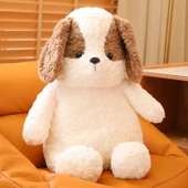 Kıvırcık Tüylü Köpek Peluş Oyuncak - Kahverengi 55cm - 1