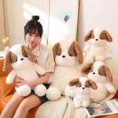 Kıvırcık Tüylü Köpek Peluş Oyuncak - Kahverengi 55cm - 12