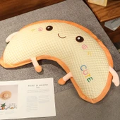 Sarı Kavisli Peluş Yastık - 80cm - 6