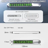 Polham Metal Araç İçi Geçici Park Numaratörü, Gizlenebilir Numaralı, Fosforlu, Manyetik Numaralı Numaratör - 4