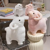 Sevimli Koyun Peluş Oyuncak - Beyaz - 45cm - 6