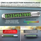 Polham Metal Araç İçi Geçici Park Numaratörü, Gizlenebilir Numaralı, Fosforlu, Manyetik Numaralı Numaratör - 8