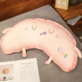 Sarı Kavisli Peluş Yastık - 80cm - 9
