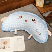 Sarı Kavisli Peluş Yastık - 80cm - 8