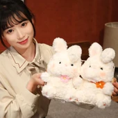 Çiçekli Peluş Tavşan - Yeşil Çiçek, 45cm - 7