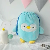 Hayvan Figürlü Sıcak Su Torbası Peluş Oyuncak - Sarı Orta Boy - 1