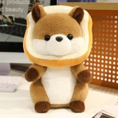 Sarı Çiçekli Sincap Peluş Oyuncak Bebek - 38cm - 5