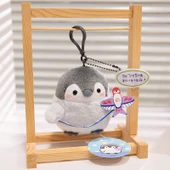 Kamp Serisi Peluş Oyuncak - Uçurtma Uçuran Penguen - 10cm - 1