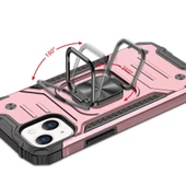 iPhone 13 Mini Kılıf Kickstand Ring Tam Koruma Kapak - 11