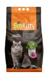 BioKitty Bebek Pudralı Tozsuz İnce Taneli Topaklanan Kedi Kumu 5 Lt - 1