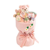 Çizgi Film Peluş Oyuncak Buketi - Yeşil Ayı 40x23cm - 12
