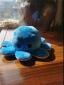 Çift Taraflı Ahtapot Peluş Oyuncak Bebek Uyku Yastığı - Mavi + Yeşil - 40cm thumbnail 6