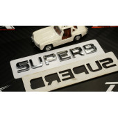 Skoda Superb Bagaj Krom ABS 3M 3D Yazı Logo Amblem - 7