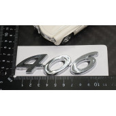 Peugeot 406 Bagaj 3M 3D Krom ABS Logo Amblem - 6