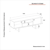 Dekorister Selinos Tv Sehpası Kumtaşı - Rota 150cm - 9