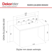 Dekorister Maris Çalışma Masası Sepet - Beyaz thumbnail 8