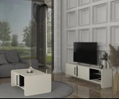 Dekorister Venera Tv Sehpası Kumtaşı - Senkronsiyah 150 cm - 5