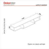 Dekorister Leppo Tv Sehpası Beyaz 135 cm - 8