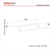 Dekorister Macros Tv Sehpası Beyaz 120 cm thumbnail 8