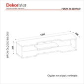 Dekorister Perry Tv Sehpası Beyaz 120 cm - 8