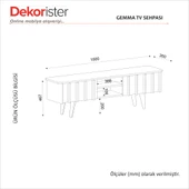 Dekorister Gemma TV Sehpası Sepet - Siyah - 9