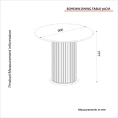 Dekorister Bohema Yemek Masası Aytaşı - Sepet 90cm - 8