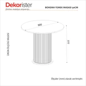 Dekorister Bohema Yemek Masası Aytaşı - Sepet 90cm - 7