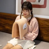 Sevimli Hayvan Hafızalı Köpük Boyun Bel Bacak Çok Fonksiyonlu Yastık - Kahverengi Shiba Inu 58cm thumbnail 9