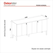 Dekorister Pedro Konsol Antrasit - Rota 150cm - 8